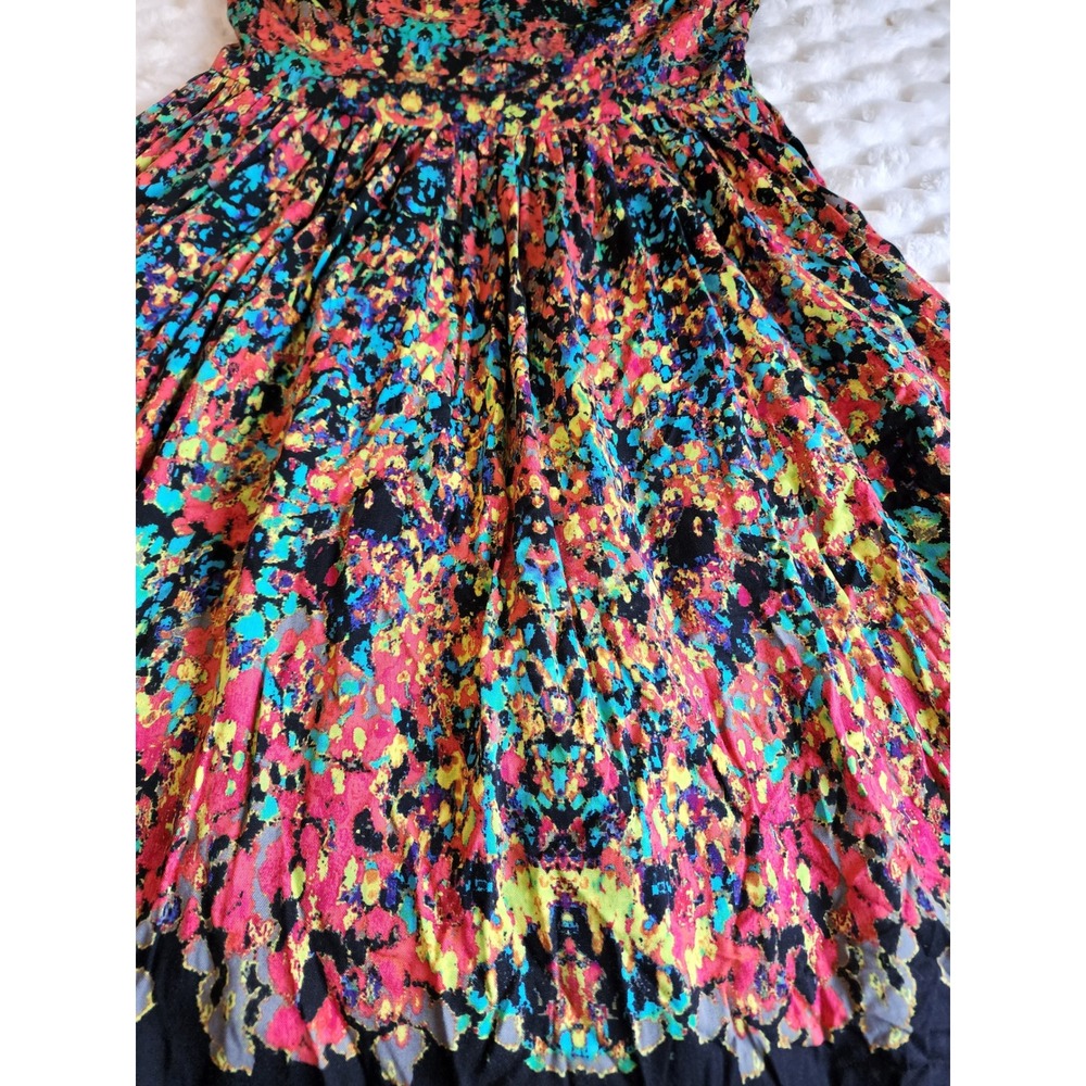 Tracy Reese Colorful Floral Print Fit and Flare‎ Dress Party Cocktail - Picture 3 of 11